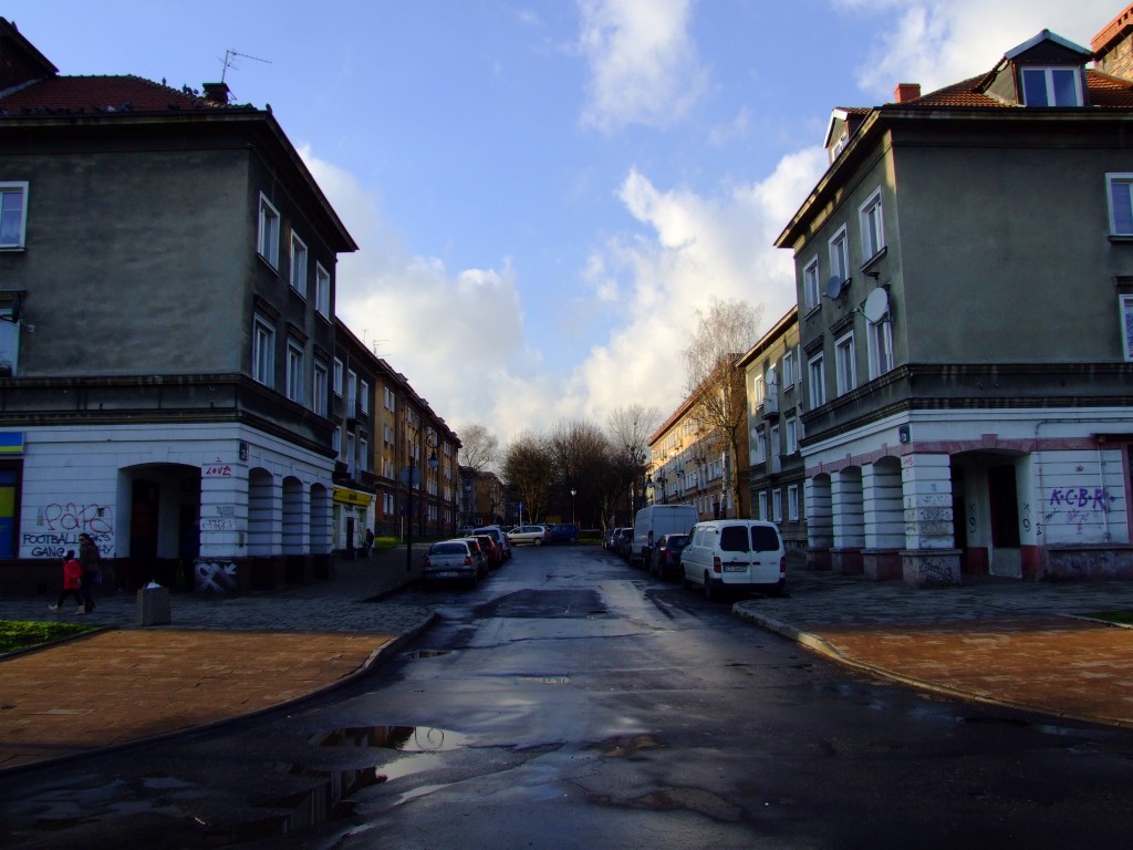 budynki zamykające trakt wschód-zachód od strony wschodniej, fot. M.Skup